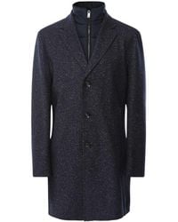 BOSS - Tweed H-hyde-bib-234 Coat - Lyst