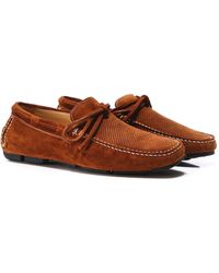 Joss Suede Savana Driving Shoes - Marron