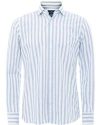 Hackett - Cotton Linen Striped Shirt - Lyst