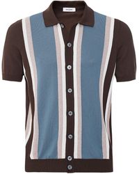 Gran Sasso Knitted Cotton Striped Shirt - Natural