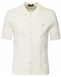Fred Perry - Button Knitted Shirt - Lyst