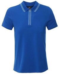 Paul Smith - Zip Neck Polo Shirt - Lyst