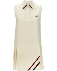 Miu Miu - Mohair Canvas Dress - Lyst