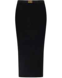 Elisabetta Franchi - Ribbed Knit Skirt - Lyst