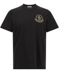 Moncler - Flocked Logo T-Shirt - Lyst