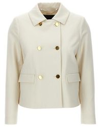 Kiton - Cropped Double-breasted Jacket - Lyst