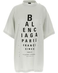 Balenciaga - Optical Cotton T-Shirt - Lyst