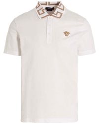 Versace - 'Greca' Polo Shirt - Lyst