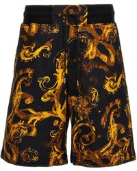 Versace - 'barocco' Print Bermuda Shorts - Lyst