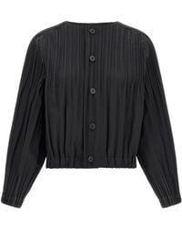 Pleats Please Issey Miyake - 'Smooth Coat' Jacket - Lyst