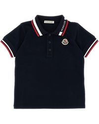Moncler - Tricolor Trim Polo Shirt - Lyst