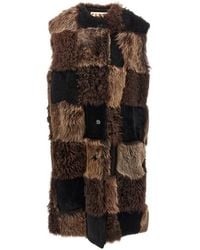 Marni - Long Shearling Vest - Lyst