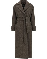 Kiton - Chevron Wool Coat - Lyst