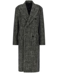 Dolce & Gabbana - Dolce & Gabbana Bouclé Wool Coat - Lyst