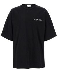 McQueen - T Shirt Bianco/Nero-Uomo - Lyst