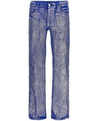 Purple - 'silver Foil Flare' Jeans - Lyst