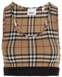 Burberry - Check Sporty Top - Lyst