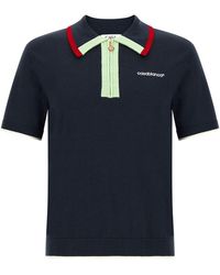CASABLANCA - Knit Polo Shirt With Zip - Lyst