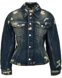 Marc Jacobs - 'the Rip And Repair Fluted Denim Jacket' Jacket - Lyst