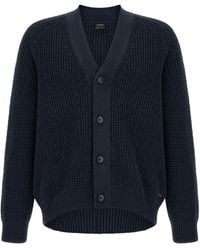 BOSS - Honeycomb Cardigan - Lyst