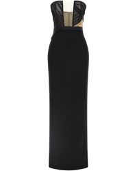 Nensi Dojaka - Kleid "Corsetted Draped Maxi" - Lyst