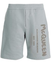 McQueen - Joggingshorts Mit Graffiti-Print - Lyst