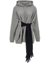MM6 by Maison Margiela - Hoodie Dress With Gloves - Lyst