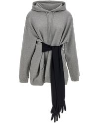 MM6 by Maison Margiela - Hoodie Dress With Gloves - Lyst