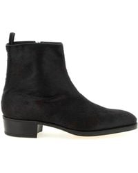 John Lobb - Freddi Bristle Hide Ankle Boots - Lyst