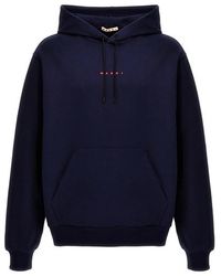 Marni - Felpa con cappuccio stampa logo - Lyst