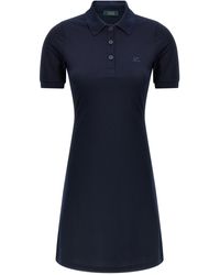 Courreges - A-Line Piqué Cotton Polo Dress - Lyst
