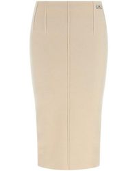 Elisabetta Franchi - Fabric Stitch Wool Skirt - Lyst