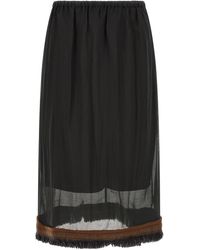 Tela - Fringed Detail 'ophelia' Skirt - Lyst