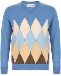 Ballantyne - Classic Diamond Intarsia Knit - Lyst