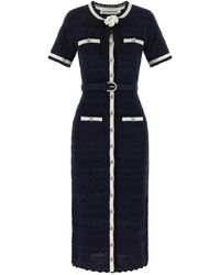 Self-Portrait - Cotton Midi Dress - Lyst