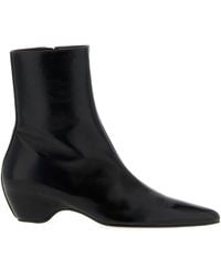 KHAITE - Calfskin Ankle Boots - Lyst
