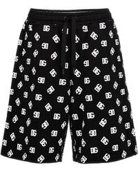 Dolce & Gabbana - Bermuda-Shorts Mit Allover-Logo - Lyst