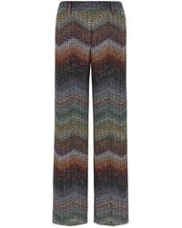 Missoni - Zigzag Lamé Viscose Pants - Lyst