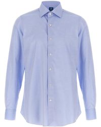 Finamore 1925 - Pure Cotton Shirt With Spread Collar - Lyst