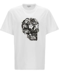 McQueen - T-Shirt Mit Druck - Lyst