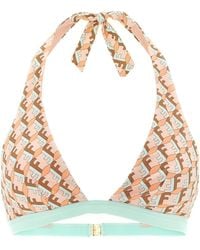 Fendi - 'ff Waves' Bikini Top - Lyst