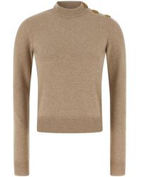 Balmain - Eco-cashmere Button Sweater - Lyst