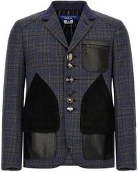 Junya Watanabe - Patchwork Check-Pattern Blazer - Lyst