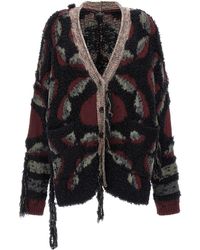 Etro - Worn-Effect Wool Cardigan - Lyst