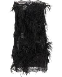 The Attico - Lace And Feather Dress - Lyst