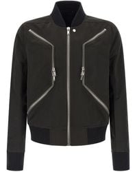 Rick Owens - Bomber With Diagonal Zips - Lyst