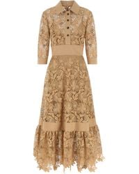 Elie Saab - Floral Macramé Dress - Lyst