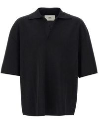 Ami Paris - V-neck Polo Shirt - Lyst