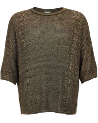Saint Laurent - Gold Thread Sweater - Lyst