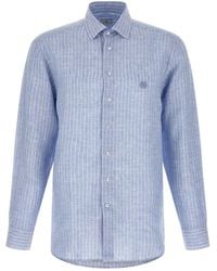 Etro - Striped Linen Shirt - Lyst